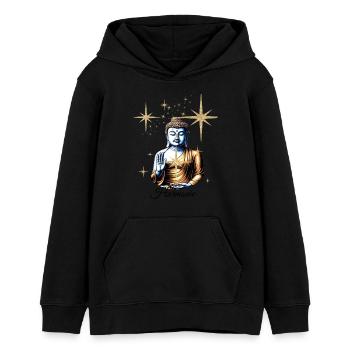 Harmony - Teens Organic Hoodie by Stanley/Stella - black - Front - AI Model Teenager Male light (155cm)