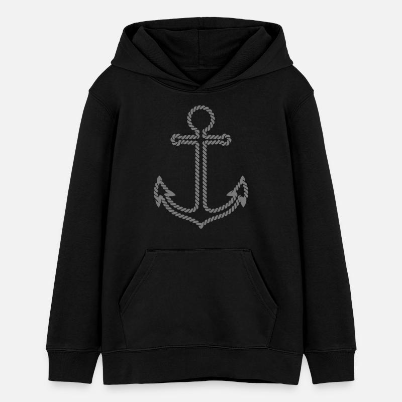 anchor ancre - Sweat à capuche ado bio Stanley/Stella - noir