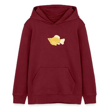 Tropische Molly - Teenager Organic Hoodie Mini Cruiser von Stanley/Stella - Burgunderrot - Vorne - AI Model Teenager Male dark (155cm)
