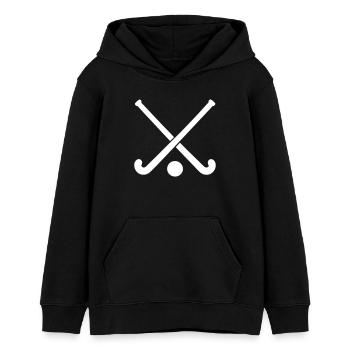 Feldhockey Symbol - Teenager Organic Hoodie Mini Cruiser von Stanley/Stella - Schwarz - Vorne - AI Model Teenager Male light (155cm)