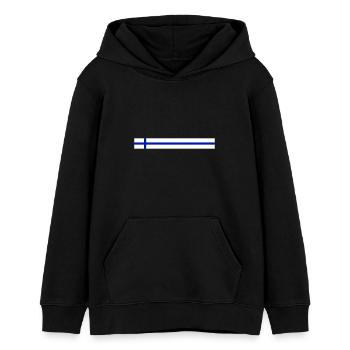 Finnland Fahne Symbol - Teenager Organic Hoodie Mini Cruiser von Stanley/Stella - Schwarz - Vorne - AI Model Teenager Male light (155cm)