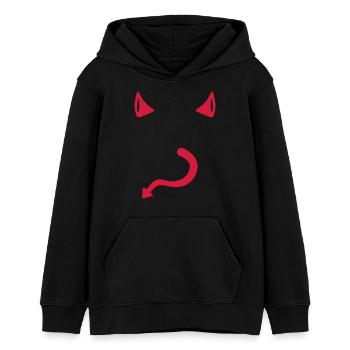 Diable - Sweat à capuche ado bio Stanley/Stella - noir - Devant - AI Model Teenager Male light (155cm)