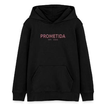 Prometida Est. 2023 Fiancée Fiancée Mariage - Sweat à capuche ado bio Stanley/Stella - noir - Devant - AI Model Teenager Male light (155cm)