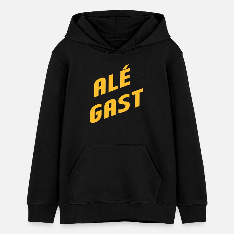 Alé Gast - Dialecte anversois - Sweat à capuche ado bio Stanley/Stella - noir