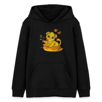 Löwen Baby - Teenager Organic Hoodie Mini Cruiser von Stanley/Stella - Schwarz - Vorne - AI Model Teenager Male light (155cm)