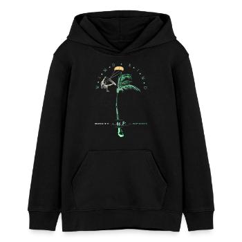 Windkind Surfers - Teenager Organic Hoodie Mini Cruiser von Stanley/Stella - Schwarz - Vorne - AI Model Teenager Male light (155cm)