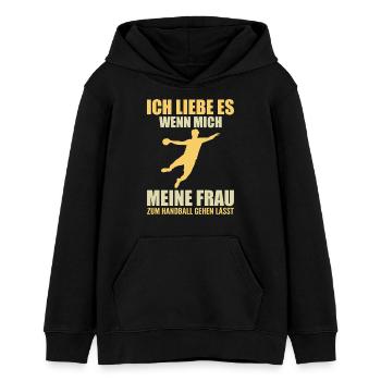 Handballer Handball Geschenk - Teenager Organic Hoodie Mini Cruiser von Stanley/Stella - Schwarz - Vorne - AI Model Teenager Male light (155cm)