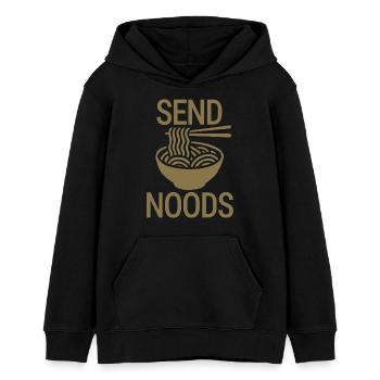 Send noods - Teenager Organic Hoodie Mini Cruiser von Stanley/Stella - Schwarz - Vorne - AI Model Teenager Male light (155cm)
