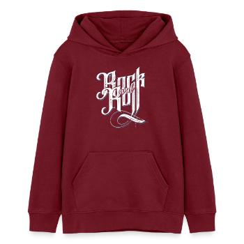 Rock and Roll - Rock 'n' Roll - Rocknroll - Teenager Organic Hoodie Mini Cruiser von Stanley/Stella - Burgunderrot - Vorne - AI Model Teenager Male dark (155cm)