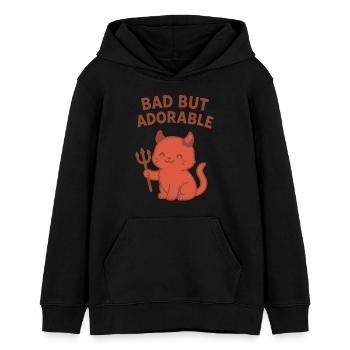 Böse, aber liebenswerte Teufelskatze - Teenager Organic Hoodie Mini Cruiser von Stanley/Stella - Schwarz - Vorne - AI Model Teenager Male light (155cm)