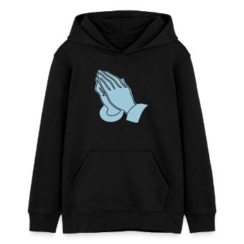 Collection christianisme - Sweat à capuche ado bio Stanley/Stella - noir - Devant - AI Model Teenager Male light (155cm)