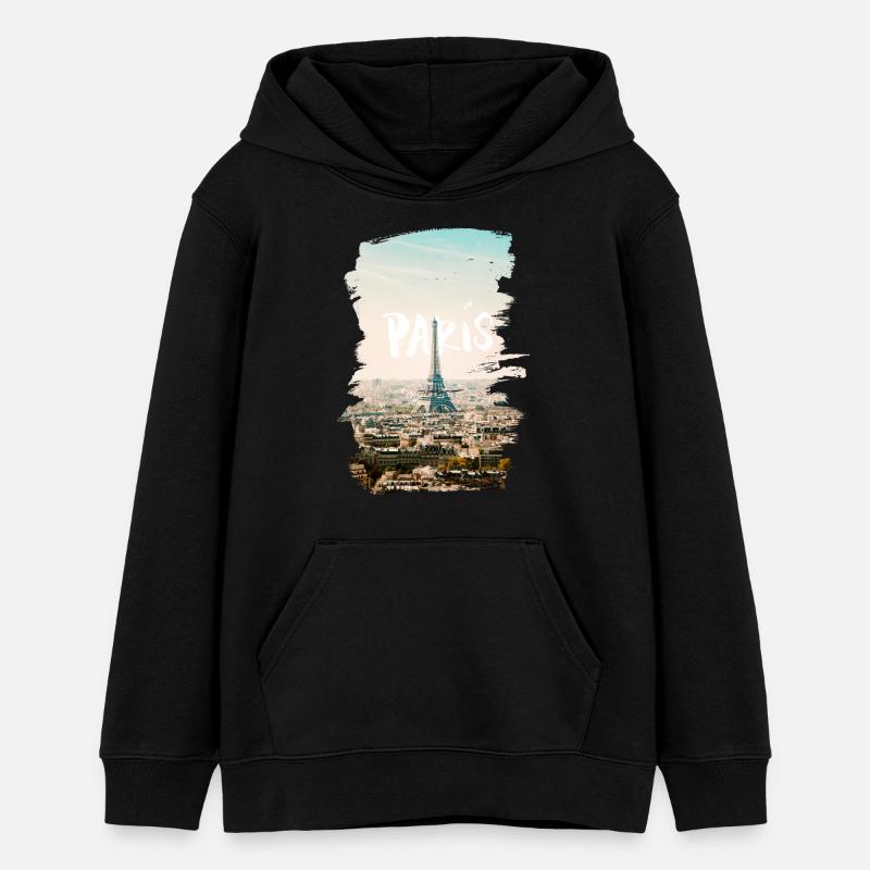 París - Sudadera con capucha ecológica para adolescentes Mini Cruiser de Stanley &amp; Stella - negro