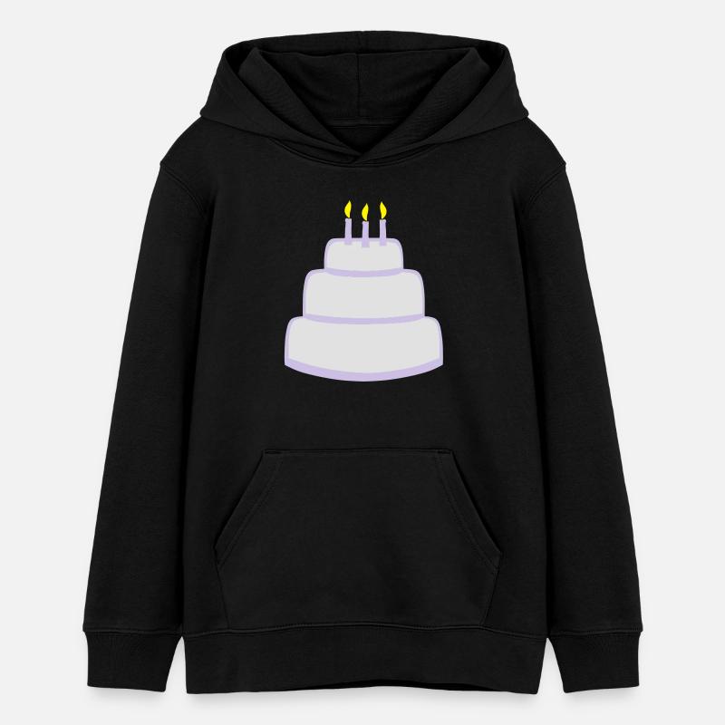 Birthday cake - Sweat à capuche ado bio Stanley/Stella - noir