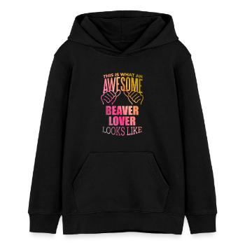 Bieber - Teenager Organic Hoodie Mini Cruiser von Stanley/Stella - Schwarz - Vorne - AI Model Teenager Male light (155cm)
