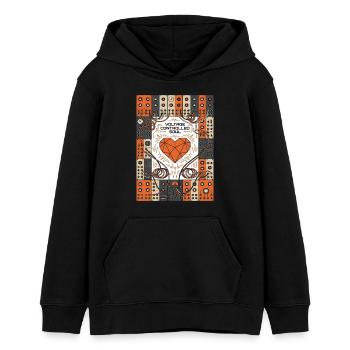 Spannungsgesteuerte Seele. Synthie - Teenager Organic Hoodie Mini Cruiser von Stanley/Stella - Schwarz - Vorne - AI Model Teenager Male light (155cm)