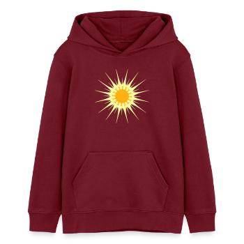 Rayons de soleil brillants Lumière Lumière Chaleur - Sweat à capuche ado bio Stanley/Stella - bordeaux - Devant - AI Model Teenager Male dark (155cm)