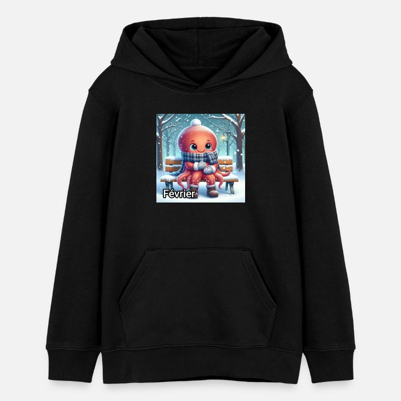 FEV - Sweat à capuche ado bio Stanley/Stella - noir