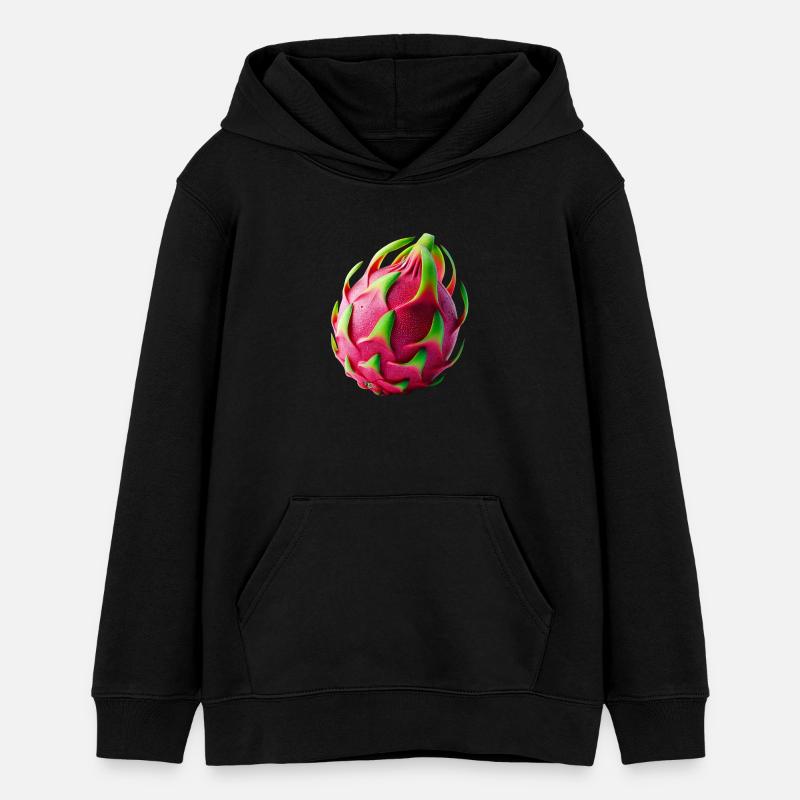 Fruit du dragon – Chef-d’œuvre tropical - Sweat à capuche ado bio Stanley/Stella - noir