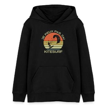 I Can't I Kite Gift Humor - Teenager Organic Hoodie Mini Cruiser von Stanley/Stella - Schwarz - Vorne - AI Model Teenager Male light (155cm)