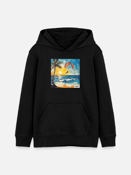Kite - Teenager Organic Hoodie Mini Cruiser von Stanley/Stella - Schwarz