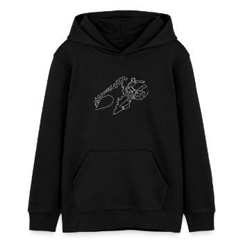 Wellenreiten - Teenager Organic Hoodie Mini Cruiser von Stanley/Stella - Schwarz - Vorne - AI Model Teenager Male light (155cm)