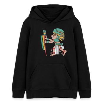 Maya kalender aztec Inka - Teenager Organic Hoodie Mini Cruiser von Stanley/Stella - Schwarz - Vorne - AI Model Teenager Male light (155cm)