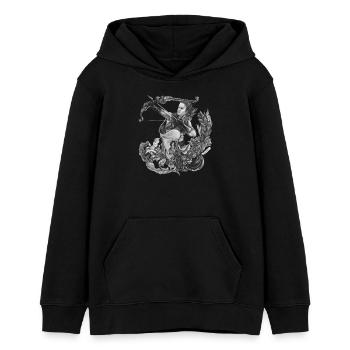 Sagittarius Zodiac - Teens Organic Hoodie by Stanley/Stella - black - Front - AI Model Teenager Male light (155cm)