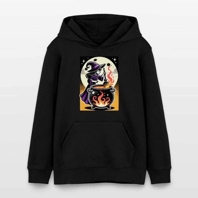 Devils Witch Design Teens Organic Hoodie by Stanley/Stella