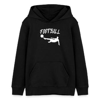 Torwart Sprungkick Silhouette - Teenager Organic Hoodie Mini Cruiser von Stanley/Stella - Schwarz - Vorne - AI Model Teenager Male light (155cm)