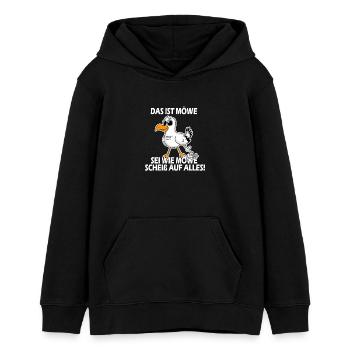 Norddeutsch Das ist Möwe lustiger Spruch - Teenager Organic Hoodie Mini Cruiser von Stanley/Stella - Schwarz - Vorne - AI Model Teenager Male light (155cm)