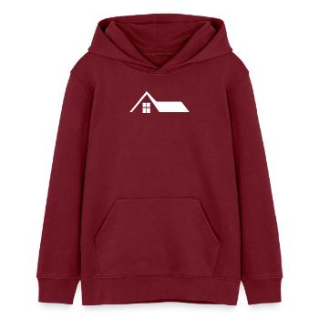 House Roof - Teens Organic Hoodie by Stanley/Stella - burgundy - Front - AI Model Teenager Male dark (155cm)