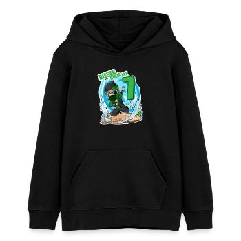 7. Geburtstag Junge Ninja Grün - Teenager Organic Hoodie Mini Cruiser von Stanley/Stella - Schwarz - Vorne - AI Model Teenager Male light (155cm)