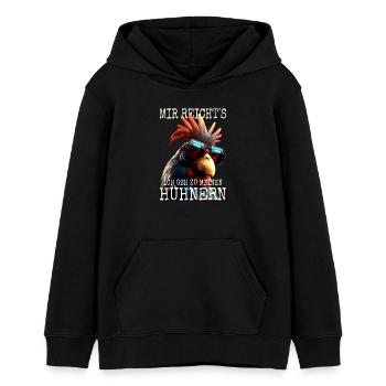 Hühner Mir Reichts Ich Geh Zu Meinen Hühnern Hahn - Teenager Organic Hoodie Mini Cruiser von Stanley/Stella - Schwarz - Vorne - AI Model Teenager Male light (155cm)