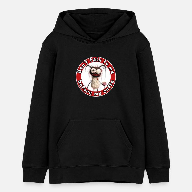 Si vous vous transformez en monstre sans café, prenez-le - Sweat à capuche ado bio Stanley/Stella - noir