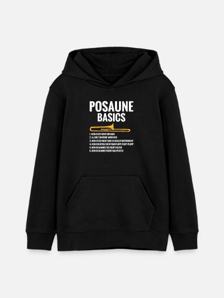 Posaune Basics Regeln Blaskapelle Blasmusik - Teenager Organic Hoodie Mini Cruiser von Stanley/Stella - Schwarz