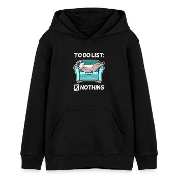 Lustiger Spruch lustige Sprüche - Nichts machen - Teenager Organic Hoodie Mini Cruiser von Stanley/Stella - Schwarz - Vorne - AI Model Teenager Male light (155cm)