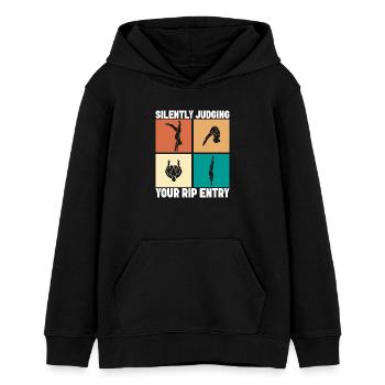 Kunstspringen Turmspringer Sprungbrett - Teenager Organic Hoodie Mini Cruiser von Stanley/Stella - Schwarz - Vorne - AI Model Teenager Male light (155cm)