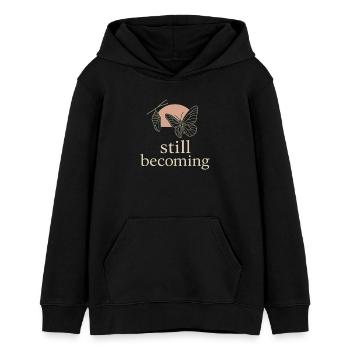 Croissance consciente, Renouvellement printanier, - Sweat à capuche ado bio Stanley/Stella - noir - Devant - AI Model Teenager Male light (155cm)