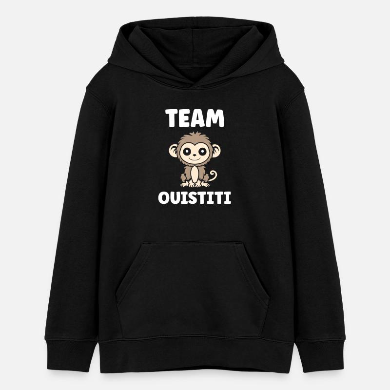 ouistiti - Sweat à capuche ado bio Stanley/Stella - noir