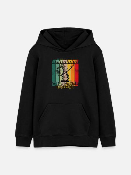 Grundschule Abschluss Grundschule geschafft - Teenager Organic Hoodie Mini Cruiser von Stanley/Stella - Schwarz