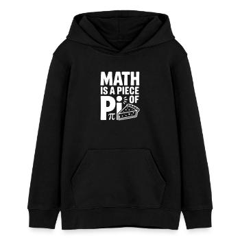 Les maths sont un morceau de Pi - Sweat à capuche ado bio Stanley/Stella - noir - Devant - AI Model Teenager Male light (155cm)