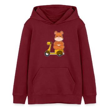Bär Scooter - Sweat à capuche ado bio Stanley/Stella - bordeaux - Devant - AI Model Teenager Male dark (155cm)