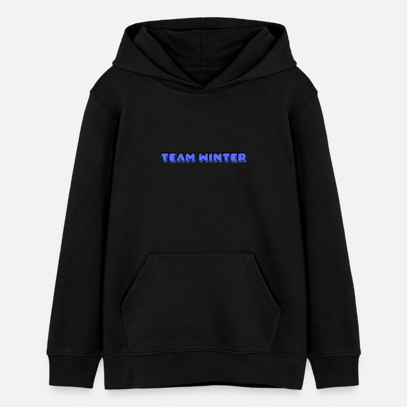 TEAM WINTER - Sweat à capuche ado bio Stanley/Stella - noir