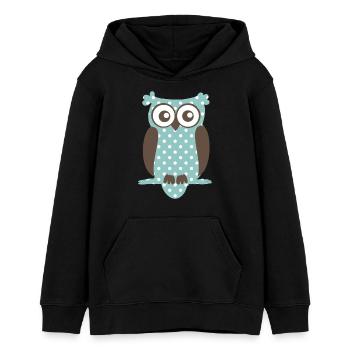 Owl - Teens Organic Hoodie by Stanley/Stella - black - Front - AI Model Teenager Male light (155cm)