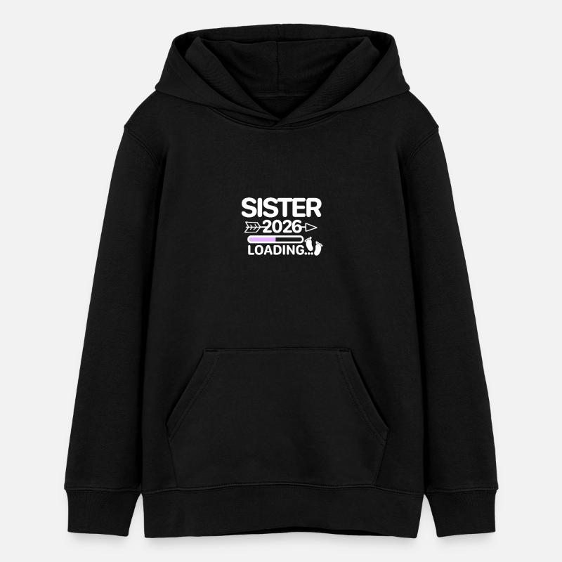 Soeur 2026 - Sweat à capuche ado bio Stanley/Stella - noir