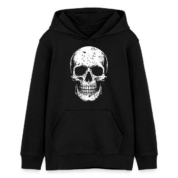 Totenkopf - Teenager Organic Hoodie Mini Cruiser von Stanley/Stella - Schwarz - Vorne - AI Model Teenager Male light (155cm)