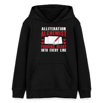 Alliteration Alchemist Poetry Slam - Teenager Organic Hoodie Mini Cruiser von Stanley/Stella - Schwarz - Vorne - AI Model Teenager Male light (155cm)