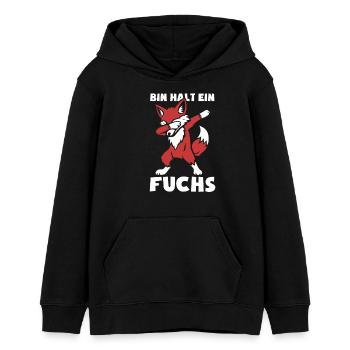 Bin halt ein Fuchs - schlau und clever - dabbing - Teenager Organic Hoodie Mini Cruiser von Stanley/Stella - Schwarz - Vorne - AI Model Teenager Male light (155cm)