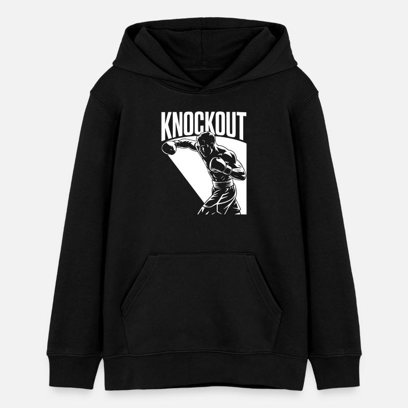 Knock-out - Sweat à capuche ado bio Stanley/Stella - noir