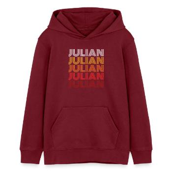 Julian - Teenager Organic Hoodie Mini Cruiser von Stanley/Stella - Burgunderrot - Vorne - AI Model Teenager Male dark (155cm)